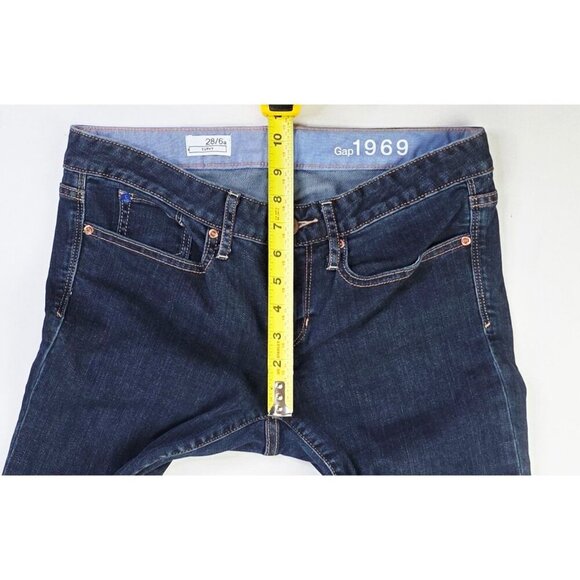 Gap 1969 26X30 Size 28/6A Women Curvy Bootcut Low Rise Blue Denim 5 Pocket Jeans - Picture 2 of 12